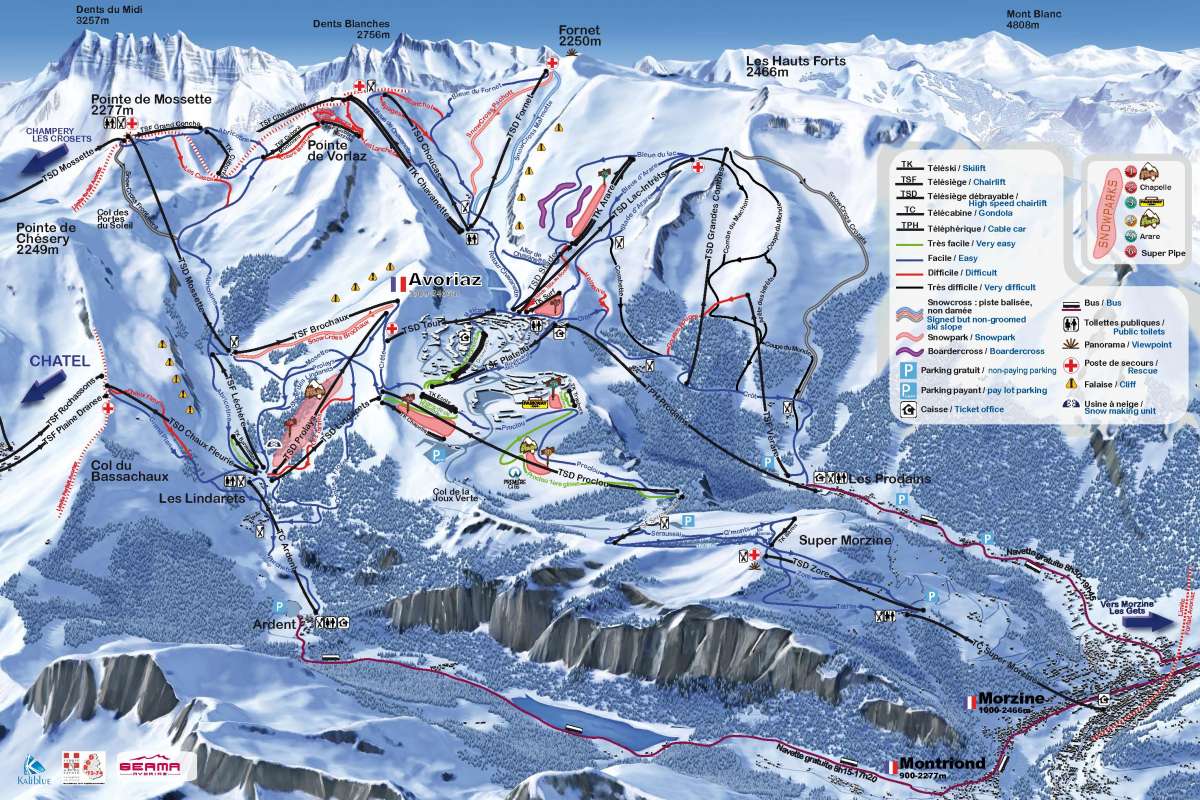 Avoriaz Ski Map